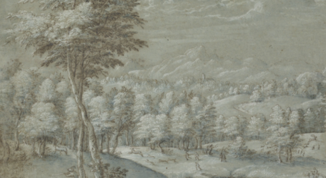 Gherardo Cibo, Paysage avec une chasse au cerf (c) Fondation Custodia, Collection Frits Lugt, Paris