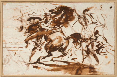 Bucéphale dompté par Alexandre