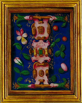 Initiale (lettre I) enluminé