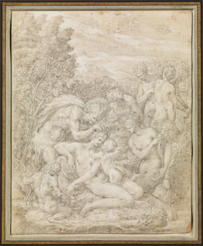 Vénus couronnée par un Satyre