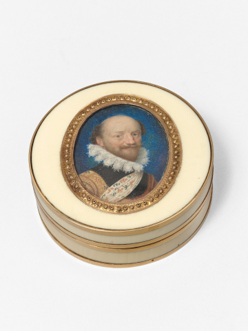 Portrait d'un officier français, détrempe, rehauts d'or sur vélin