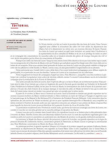 Bulletin trimestriel des Amis du Louvre du 4ème trimestre 2014