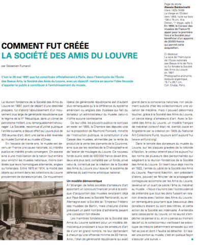 Naissance et gloire des Amis du Louvre