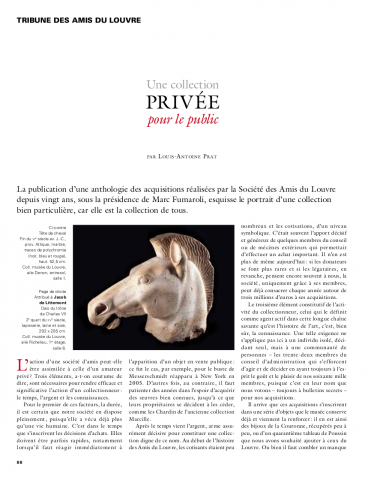 Une collection privée pour le public