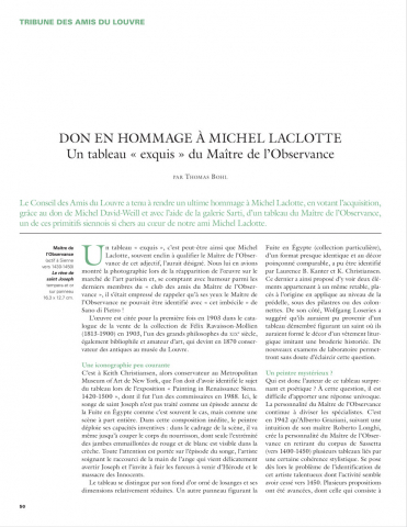 Don en hommage à Michel Laclotte