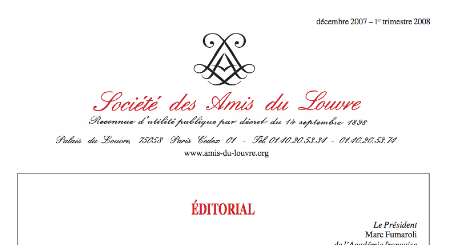Bulletin trimestriel des Amis du Louvre du 1er trimestre 2008