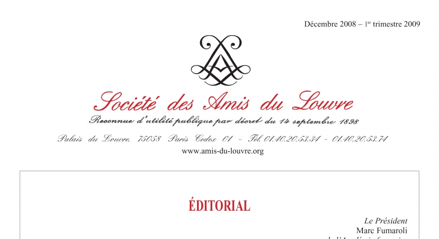 Bulletin trimestriel des Amis du Louvre du 1er trimestre 2009
