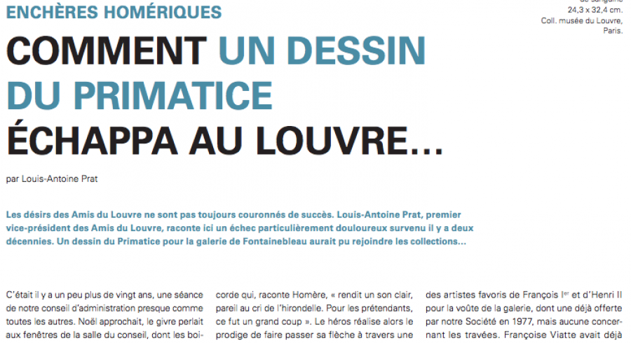 Enchères homériques pour un Primatice