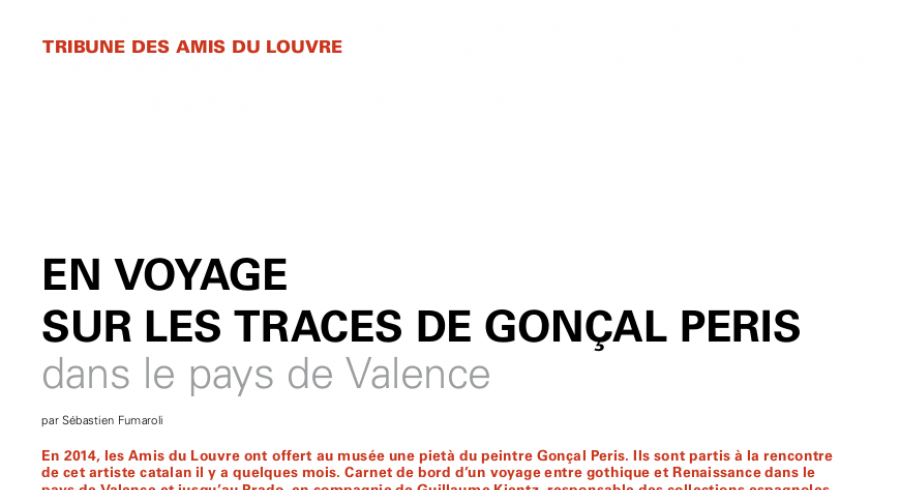 En voyage sur les traçes de Gonçal Peris dans le pays de Valence