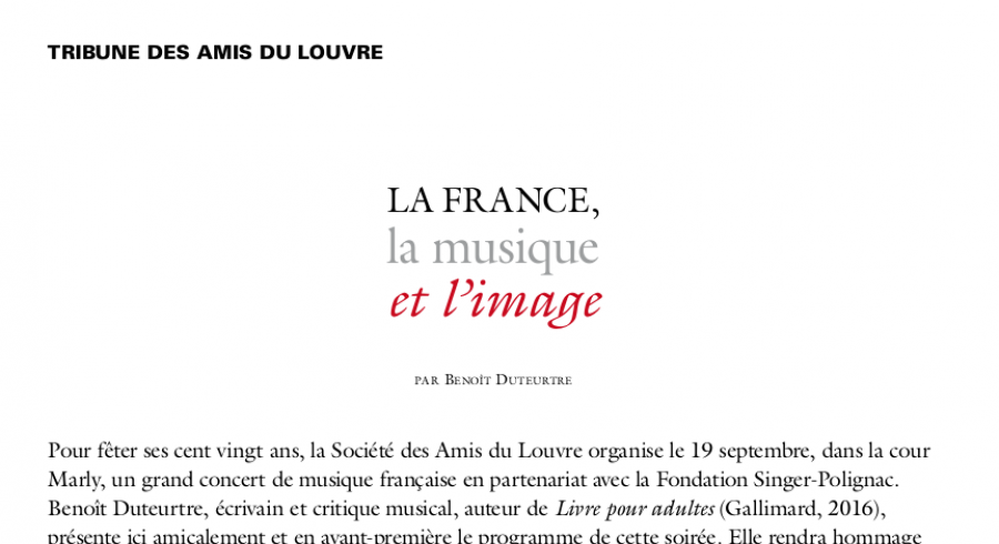 La France, la musique et l'image
