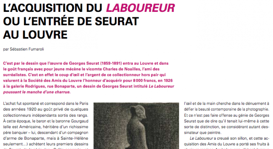 L'entrée de Seurat au Louvre