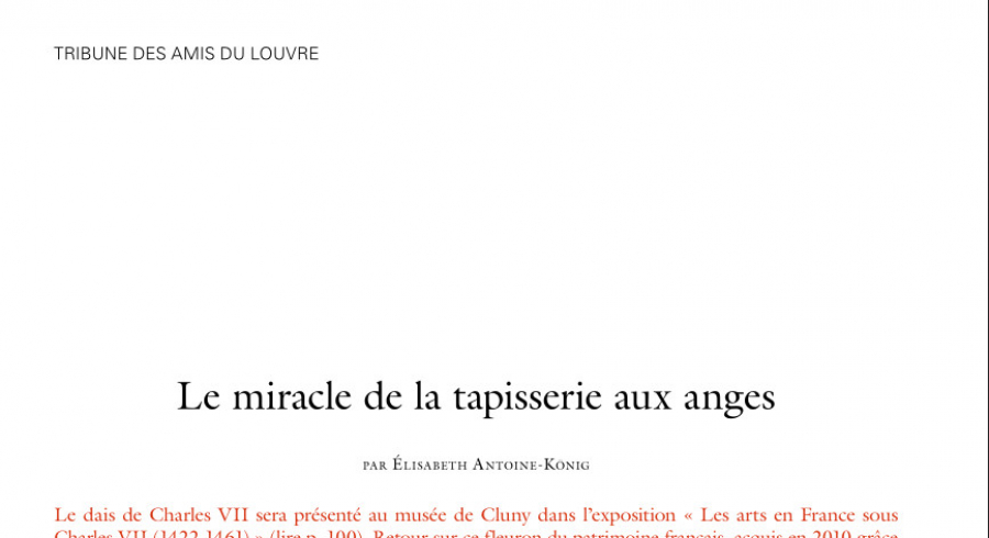 Le miracle de la tapisserie aux anges