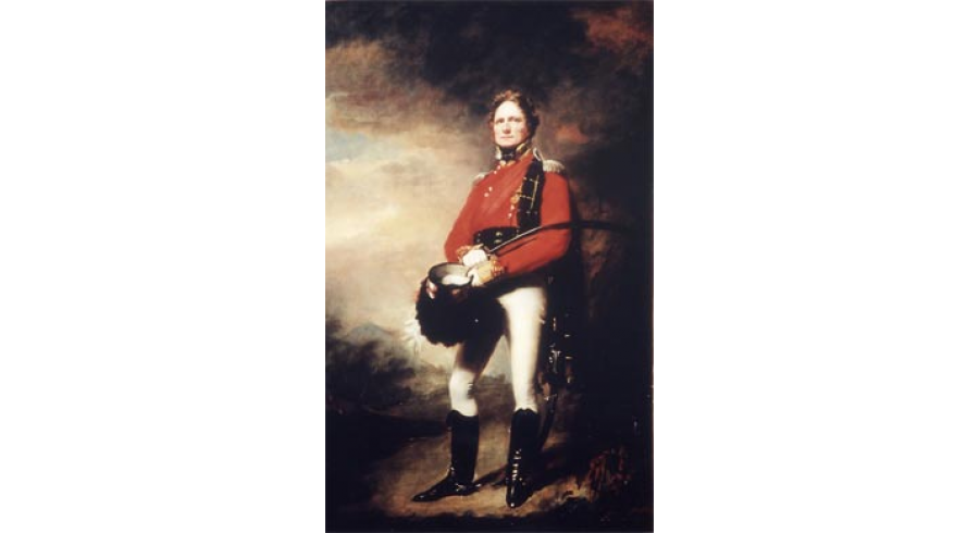 Le Major James Lee Harvey en uniforme de Gordon Highlander