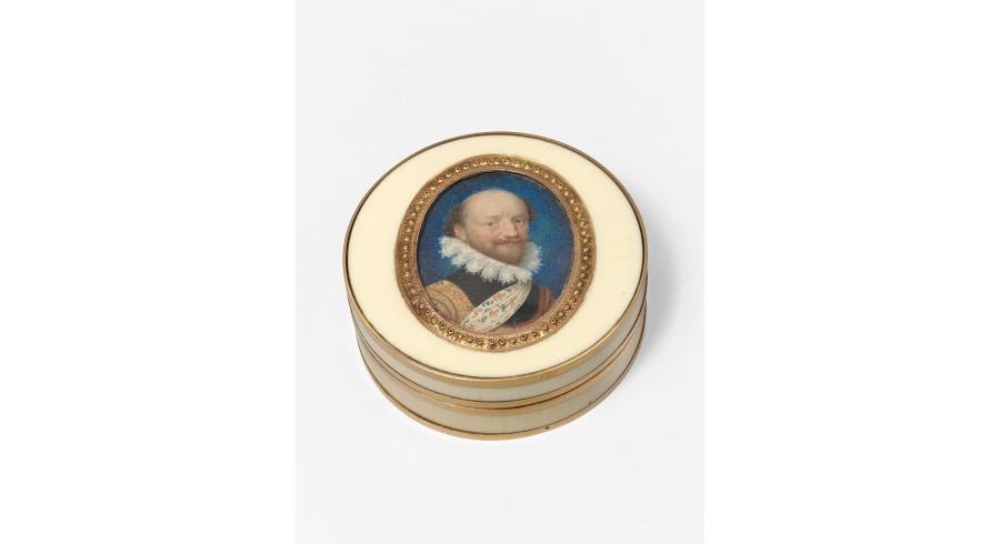 Portrait d'un officier français, détrempe, rehauts d'or sur vélin